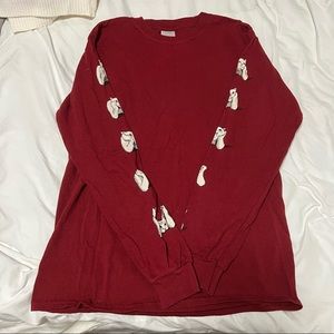 RIPNDIP Burgundy Long Sleeve Shirt
